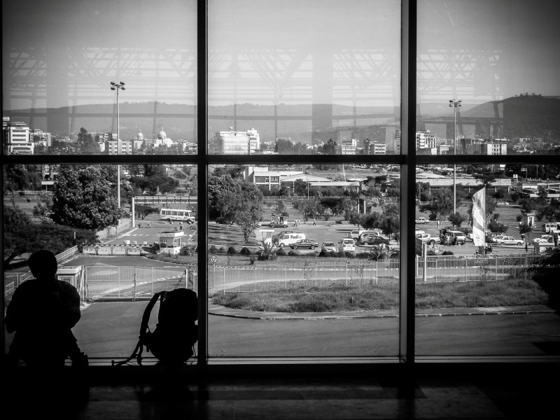 l'aeroporto di Addis Abeba