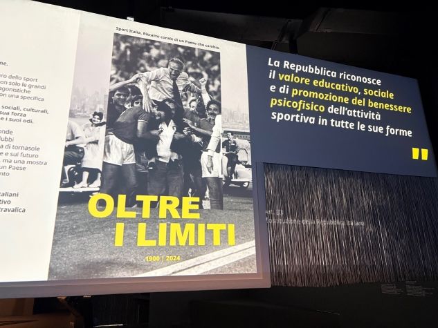 uno scorcio della mostra Oltre i limiti. Sportitalia, all'M9 di Mestre
