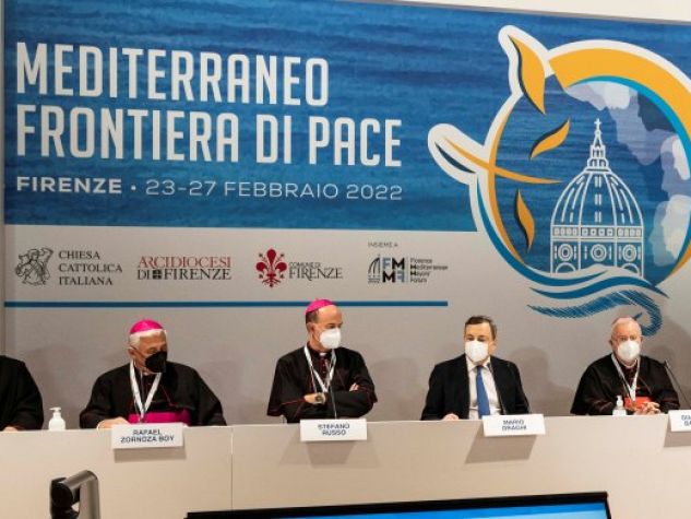 L'apertura dell’incontro «Mediterraneo frontiera di pace», che si è svolto a Firenze dal 23 al 27 febbraio.