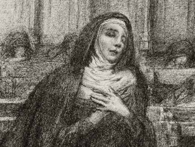 Gaetano Previati (1852-1920), «Gertrude diventa monaca», illustrazione tratta da «I Promessi Sposi» di Alessandro Manzoni.