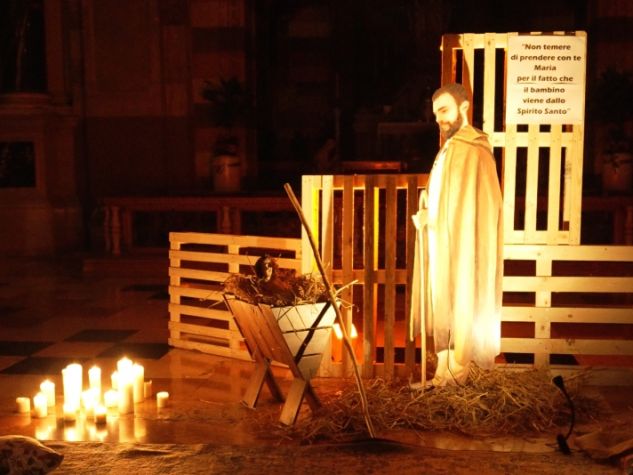 San Giuseppe, allestimento dell'evento serale del 16 dicembre