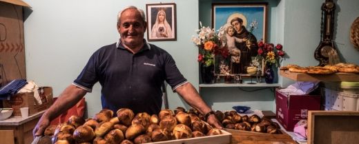 Mario con i pani di sant'Antonio a Rotonda