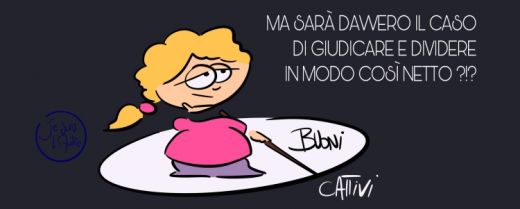 vignetta editoriale divisione netta