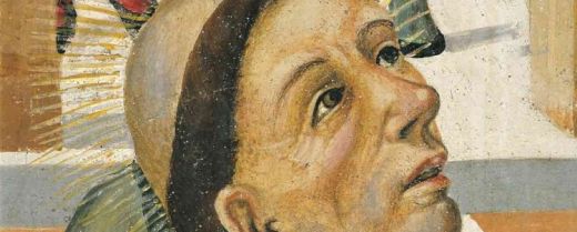 Filippo Da Verona, «Sant’Antonio appare al beato Luca» (particolare dell’affresco), 1510. Sala adunanze, Scoletta del Santo, Basilica del Santo di Padova.