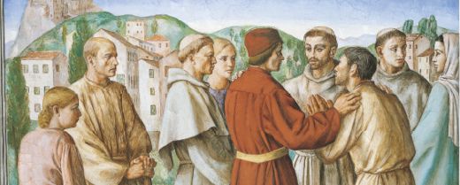 Fondazione dell'ordine francescano secolare. Particolare dell'opera di Ubaldo Oppi, cappella di san Francesco, Basilica di sant'Antonio in Padova. © Archivio MSA, Foto di Deganello Giorgio. Fondazione dell'ordine francescano secolare