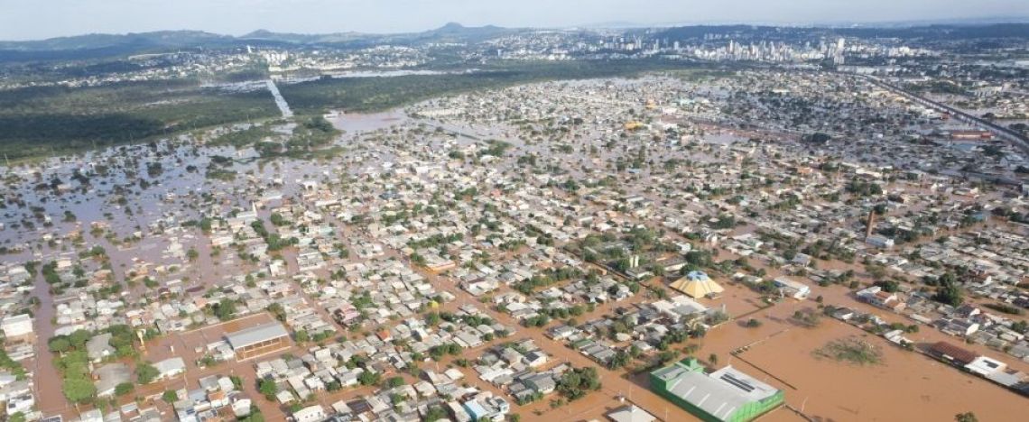 La città di Novo Hamburgo sommersa dalle acque.