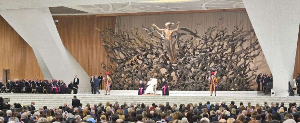 Papa Francesco incontra i giornalisti per il Giubileo del mondo della comunicazione, lo scorso 25 gennaio 2025.