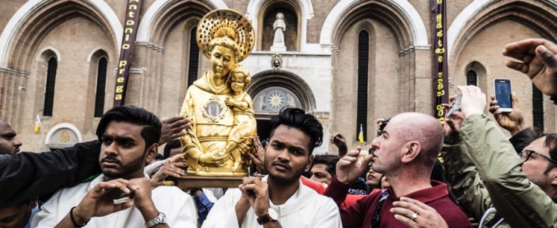 Primo maggio a Padova, il pellegrinaggio della gente di Sri Lanka