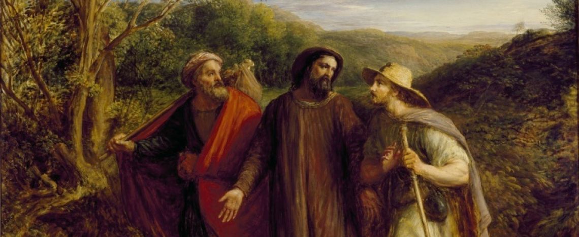 John Linnell, «Cristo appare ai due discepoli durante il viaggio verso Emmaus», 1835.