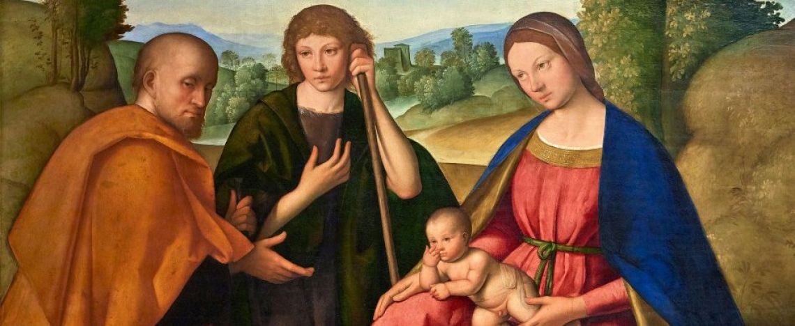 Boccaccio Boccaccino, «Sacra Famiglia con un pastore» (particolare), 1500-1501 circa, Modena, Galleria Estense.