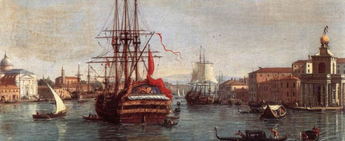 Vascello veneziano in Bacino San Marco, 1710, Caspar van Wittel