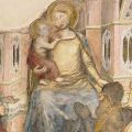 Caterina de' Franceschi, ritratta in adorazione della Vergine nella Cappella di san Giacomo. - ARCHIVIO MSA