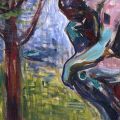 Edvard Munch, Il Pensatore di Rodin nel parco del dottor Linde a Lubecca, 1907, olio su tela, cm 122 x 78 Parigi, musée Rodin, inv. n. P.7612  - © musée Rodin, foto Jean de Calan 