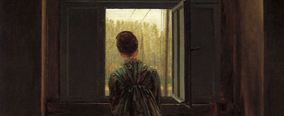 Caspar David Friedrich, «Donna alla finestra» (particolare), 1822.