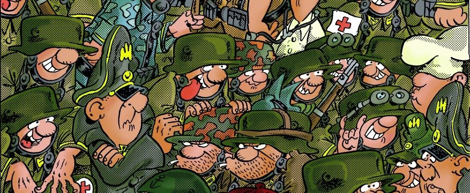 I mitici soldaten riuniti in una recente illustrazione. 