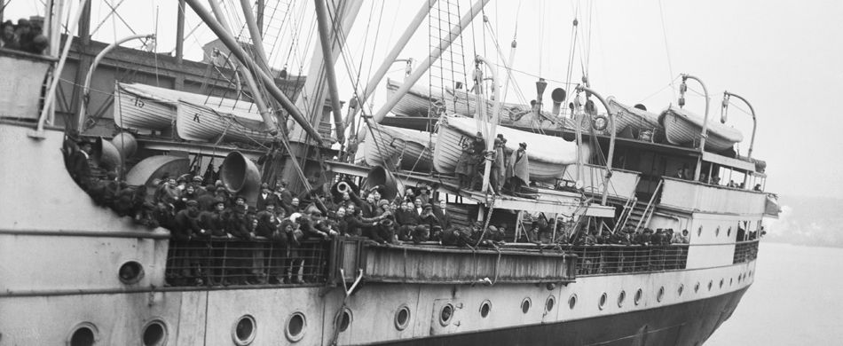 Nave carica di migranti italiani. Gennaio del 1920.