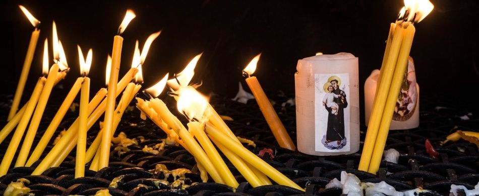 candele per sant'Antonio