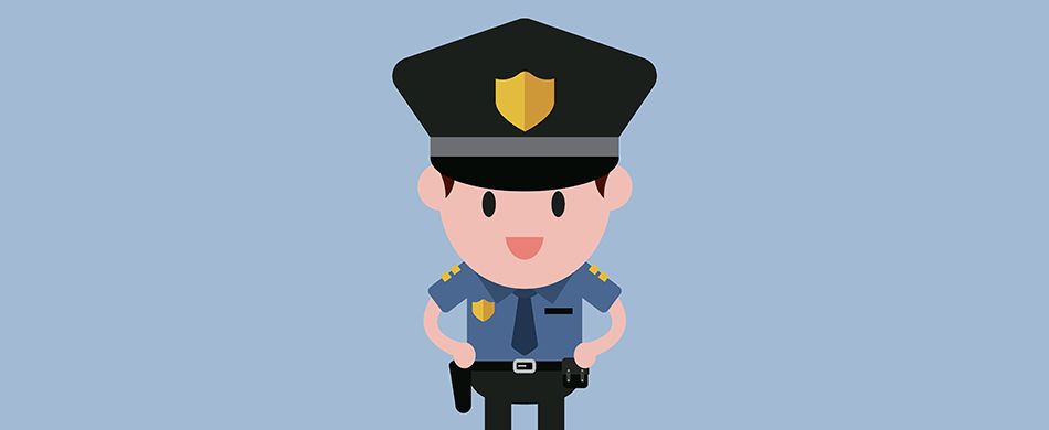 illustrazione, poliziotto