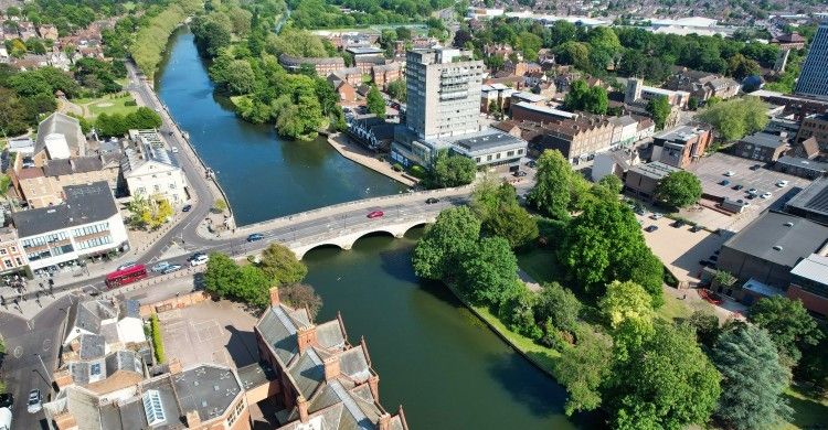 Uno scorcio dell’italianissima città inglese di Bedford.