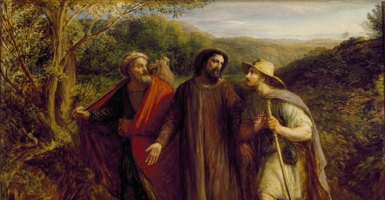 John Linnell, «Cristo appare ai due discepoli durante il viaggio verso Emmaus», 1835.