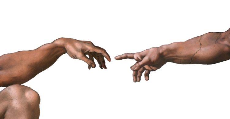 Un particolare della Creazione di Adamo, affresco di Michelangelo del 1511, sulla volta della Cappella Sistina a Roma. 