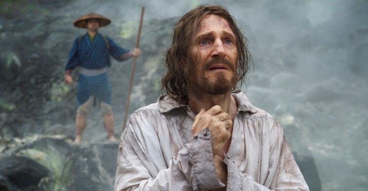 Liam Neeson in una scena di «Silence».